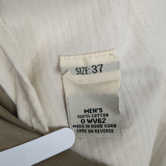 L.L. Bean Mens Khaki Double Pleated Chino Pants 100% Cotton Tan Size 37 - Picture 10 of 15